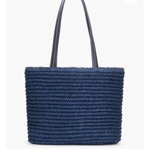 Talbots Crochet Paper Straw Tote